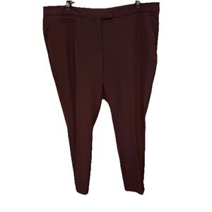 Investments Women's Dress Slacks Eggplant Purple 90 Poyester 10% Spandex Sz 22 S